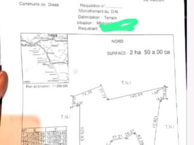 Terrain situé au village de mbayar près de l'Aéroport AIBD de Diass